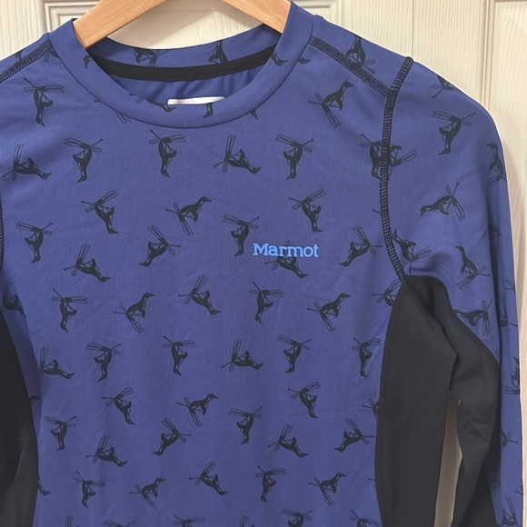 Marmot Midweight Harrier Crew - Boy's, Nightfall Penguin size X-Large - Picture 2 of 5